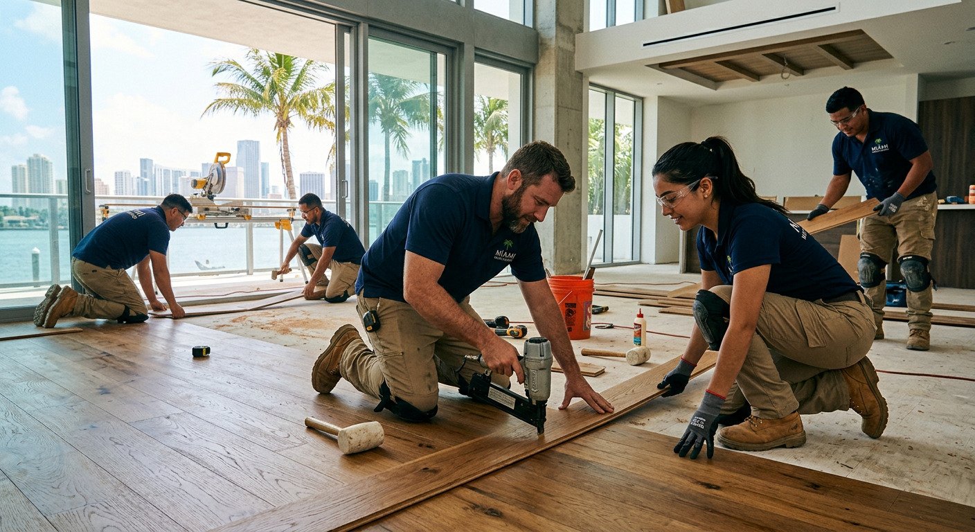 wood  flooring team